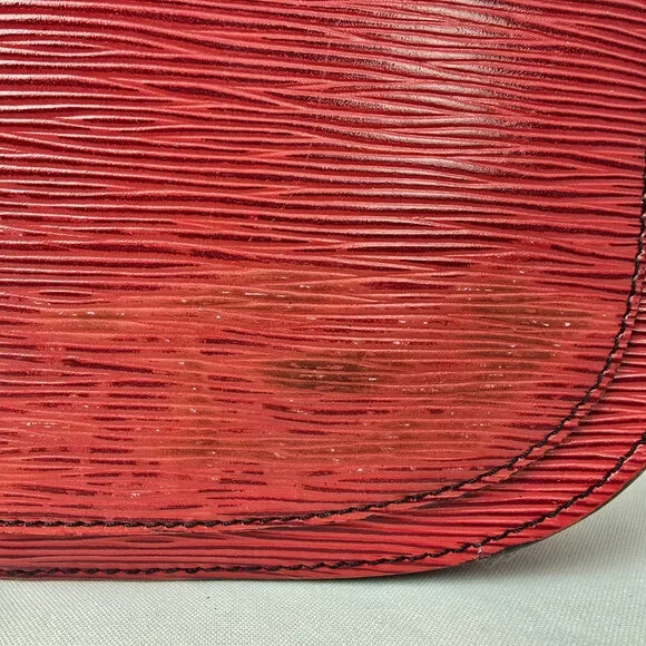 Louis Vuitton Vintage 1987 Red Epi Leather Saint Cloud Shoulder Bag - Picture 6 of 16
